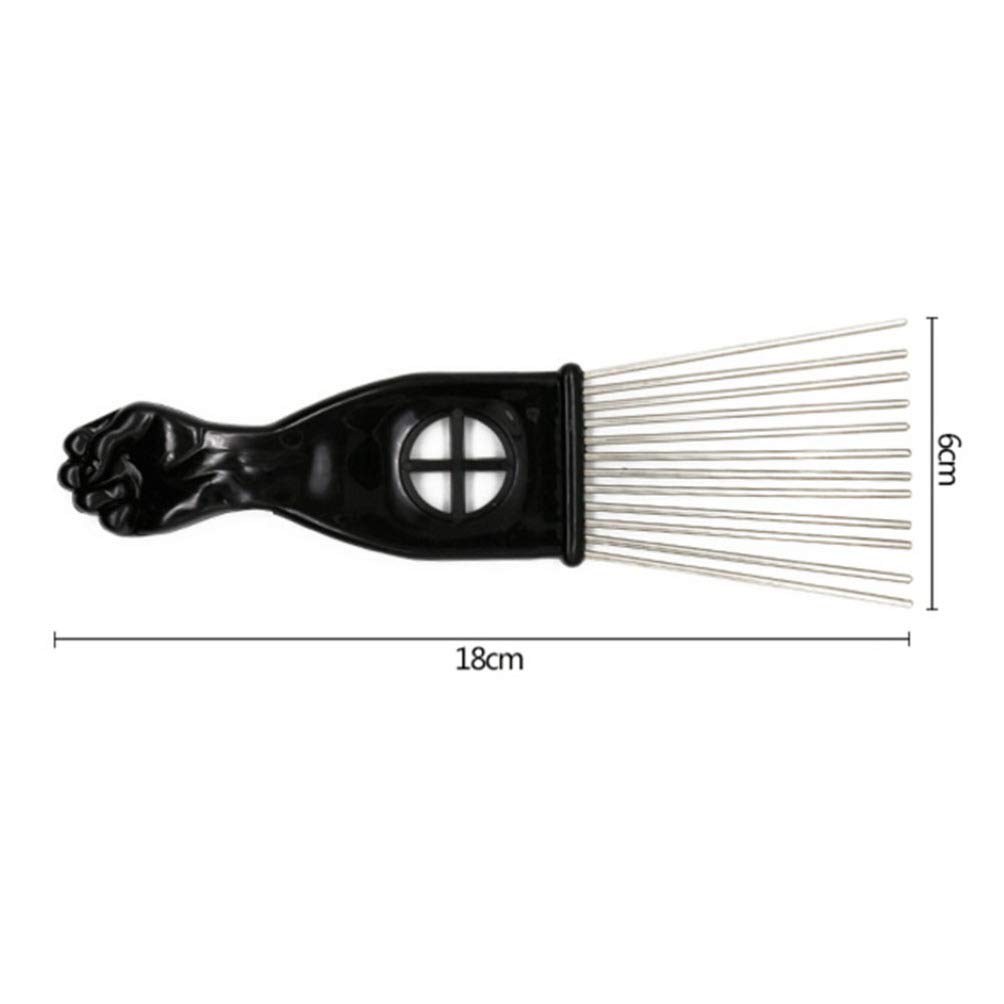 Metal afro comb top